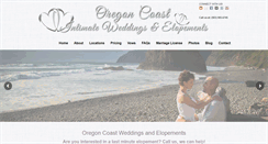 Desktop Screenshot of orcoastweddings.com